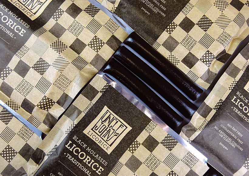 UNCLE JOHN'S LICORICE PACKAGING
