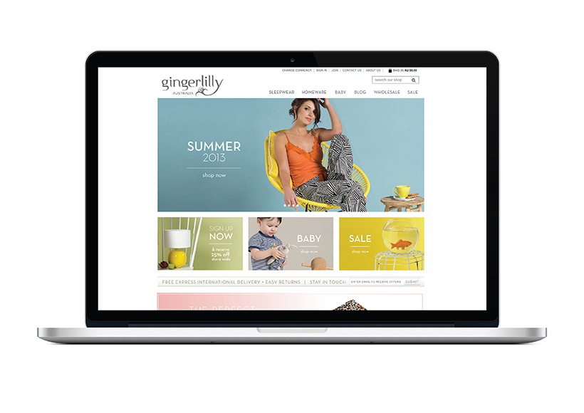 GINGERLILLY SPRING/SUMMER 2013 WEBSITE